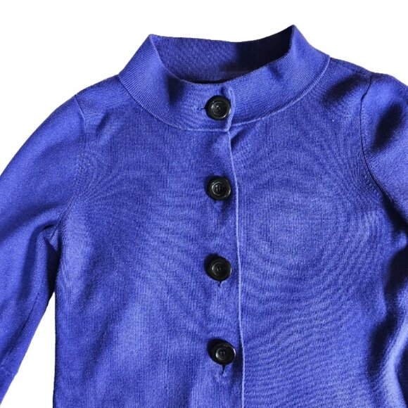 Anne Klein Sweater Cardigan Women's Size PS Purple 3/4 Bell Sleeve Button Up - Picture 10 of 10